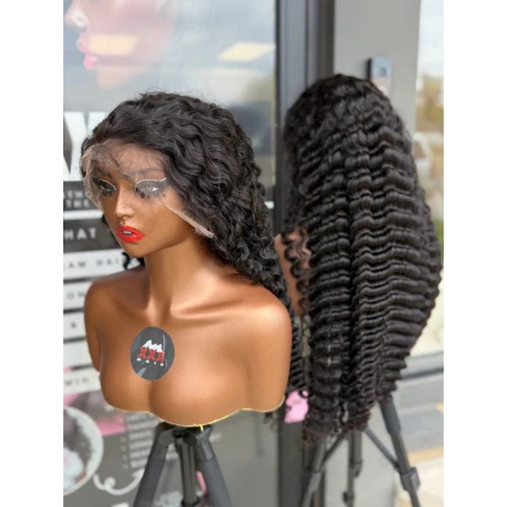 30" Ultra-HD 13*6 Deep Wave 300% Density Lace Front Human Hair Wig - Picture 2 of 6